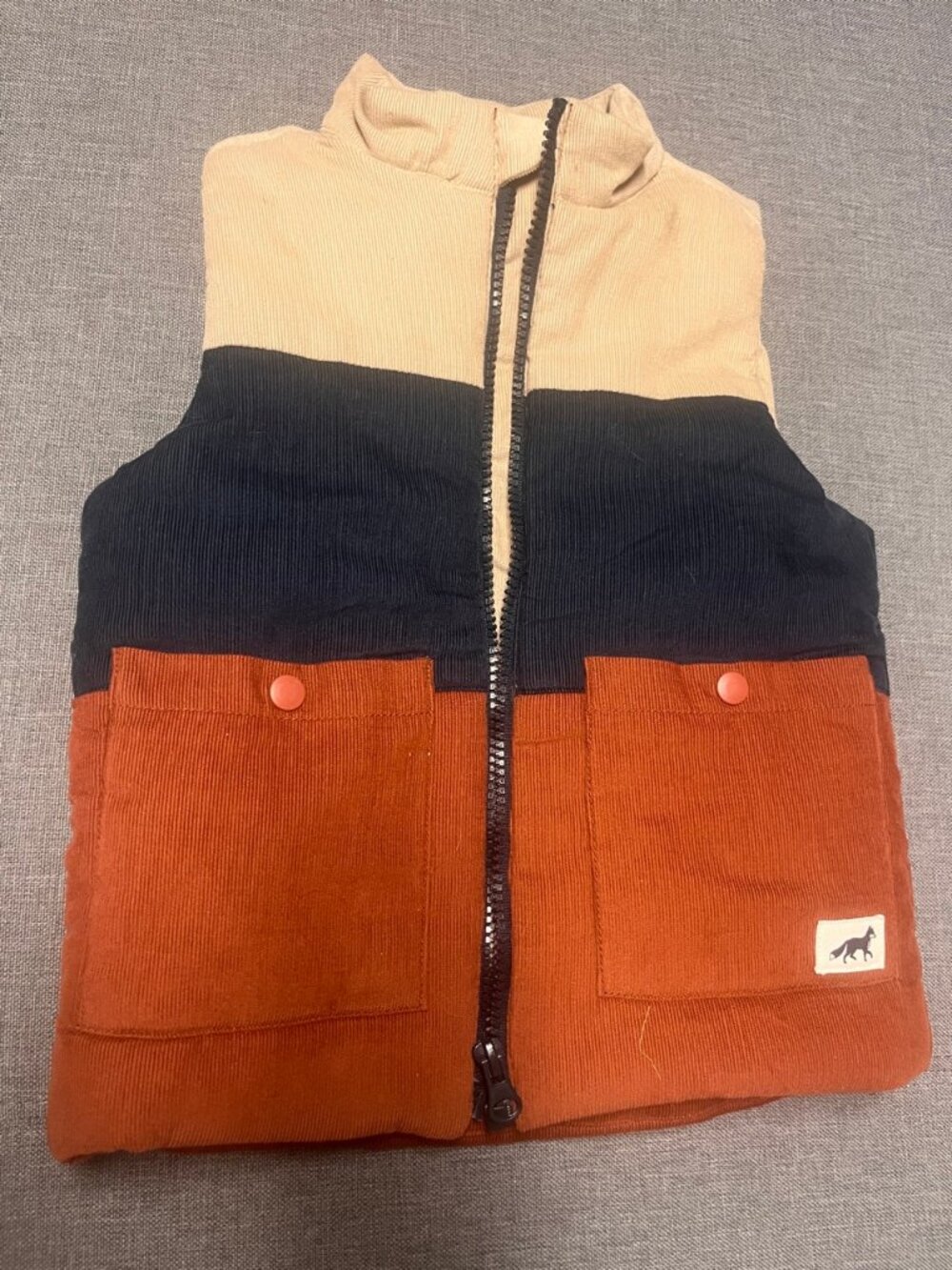 Telluride Toddler 2T Colorblock Corduroy Vest NWT Fleece Lined